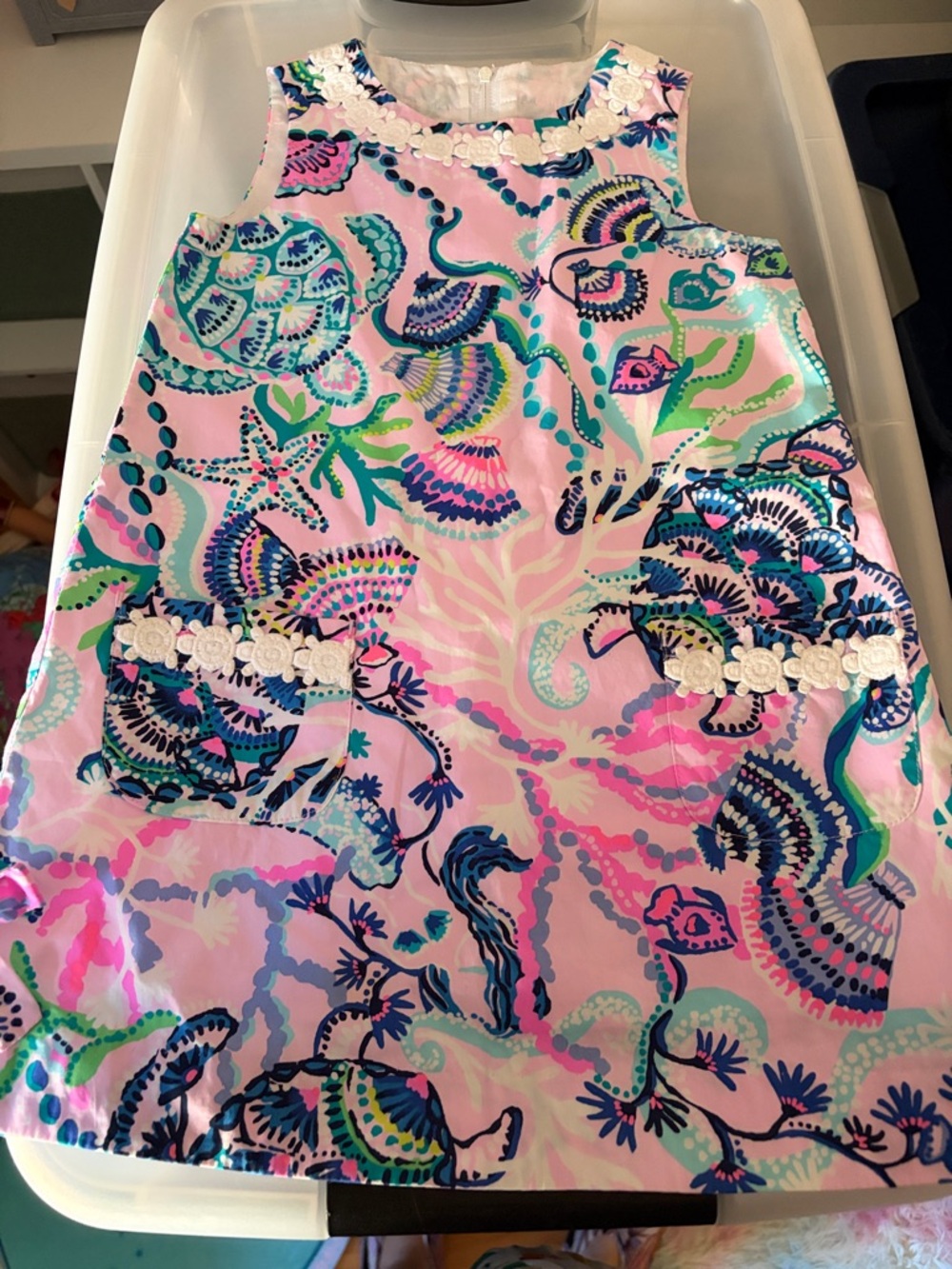 Lilly Pulitzer Pink Multicolor Sea Life Print Dress